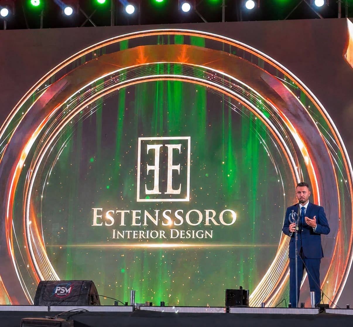 Estenssoro Interior Design recibiendo el Premio Maya Bolivia 2026