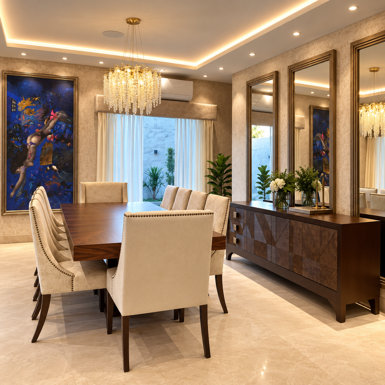 Casa D.Z. en Santa Cruz — comedor y mobiliario a medida